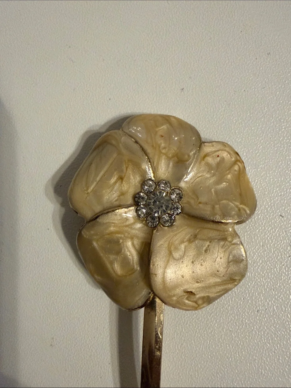 Vintage Hairpin with Rhinestone Center